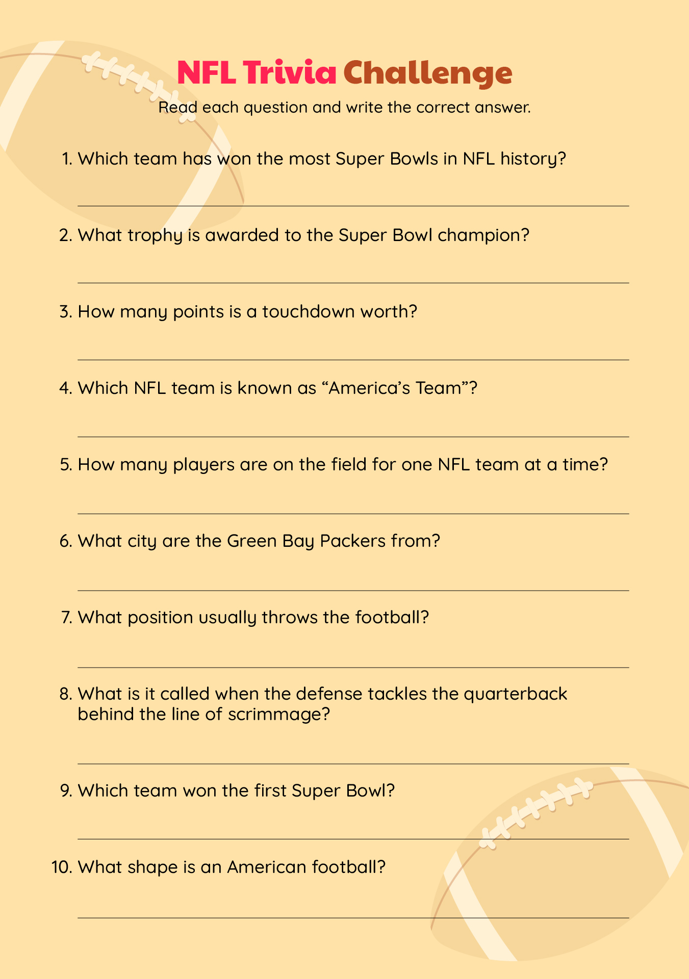 Post Printable Football Trivia Questions And Answers 165915