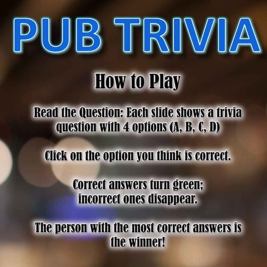 Pub Trivia Questions And Answers