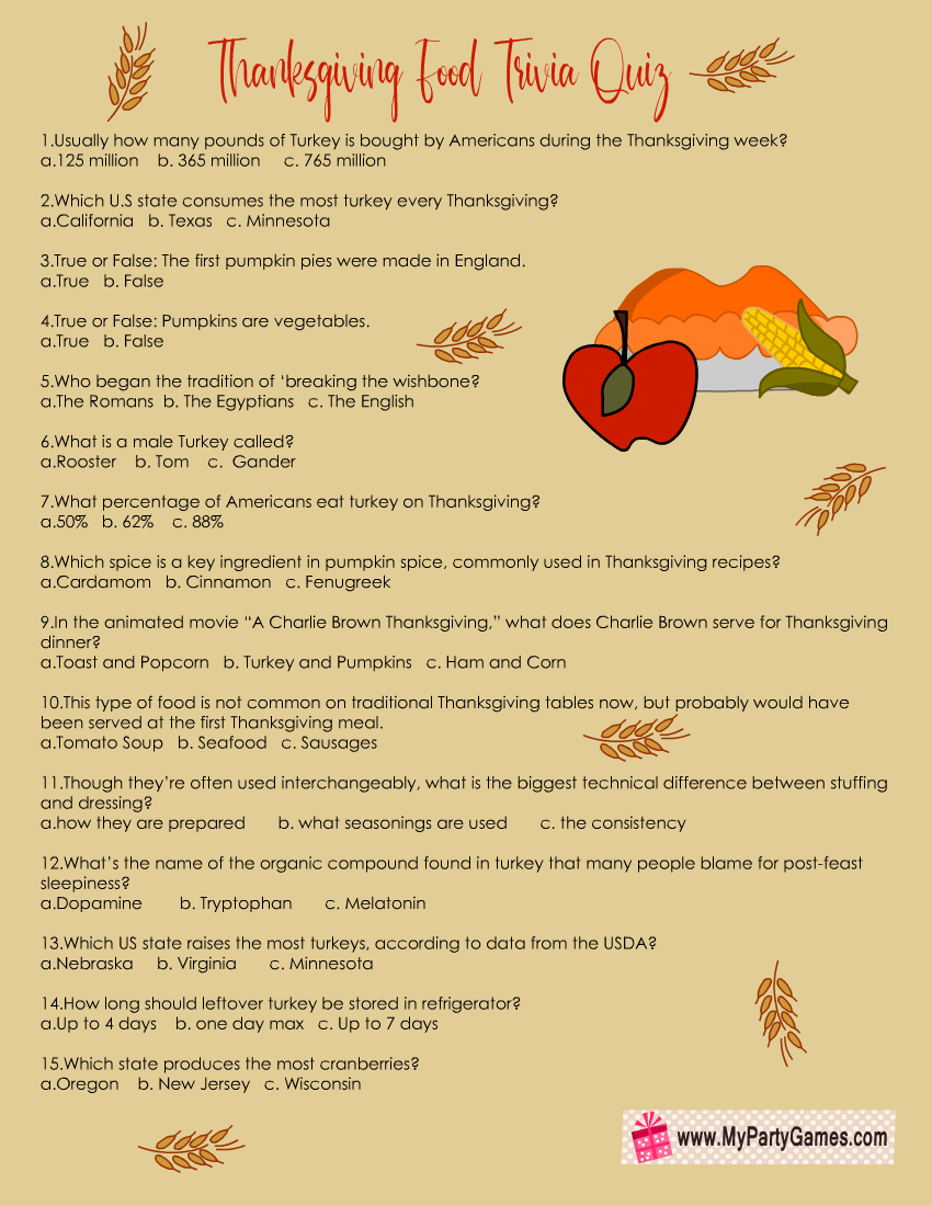 thanksgiving day trivia questions and answers thanksgiving day trivia questions and answers