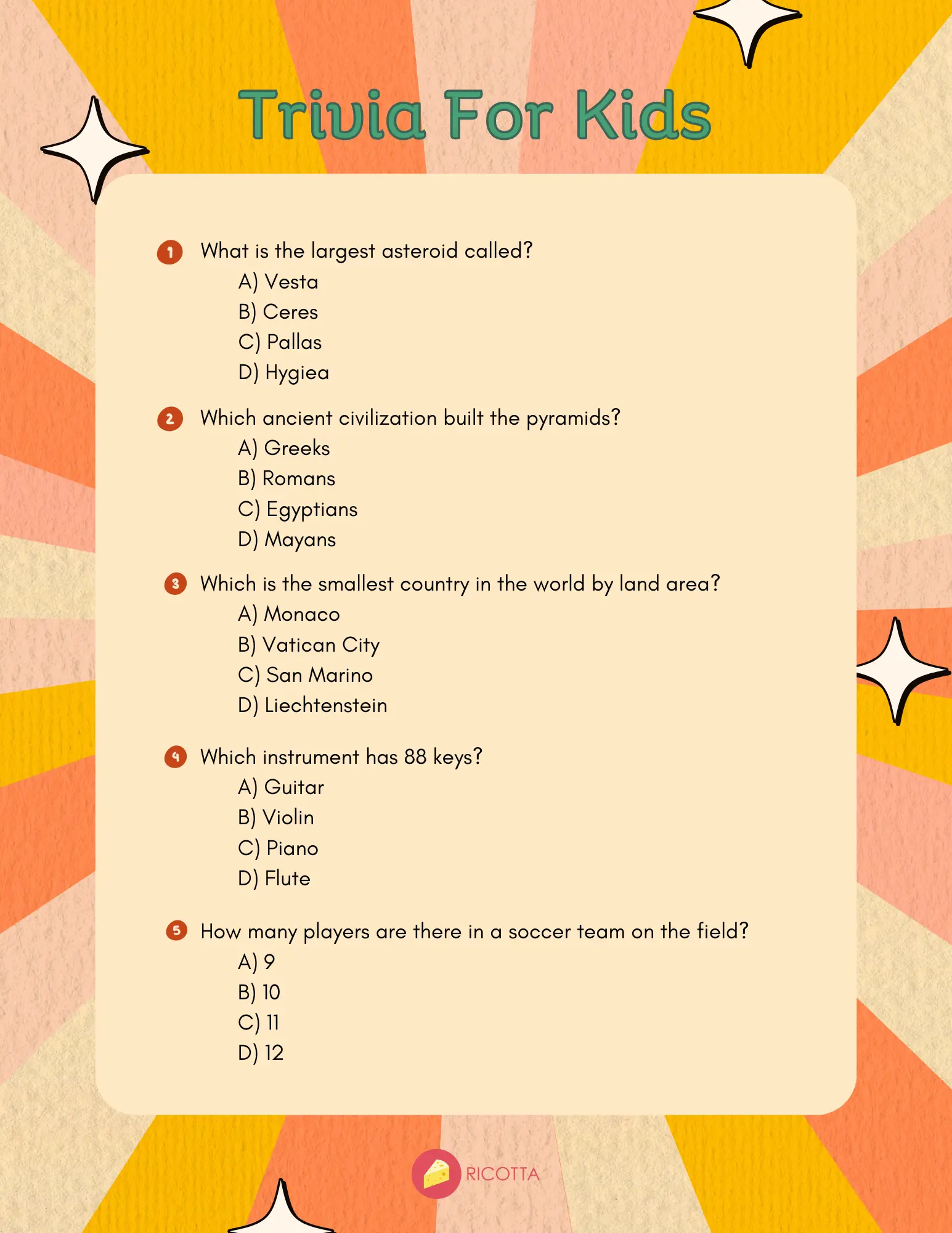 Trivia For Kids
