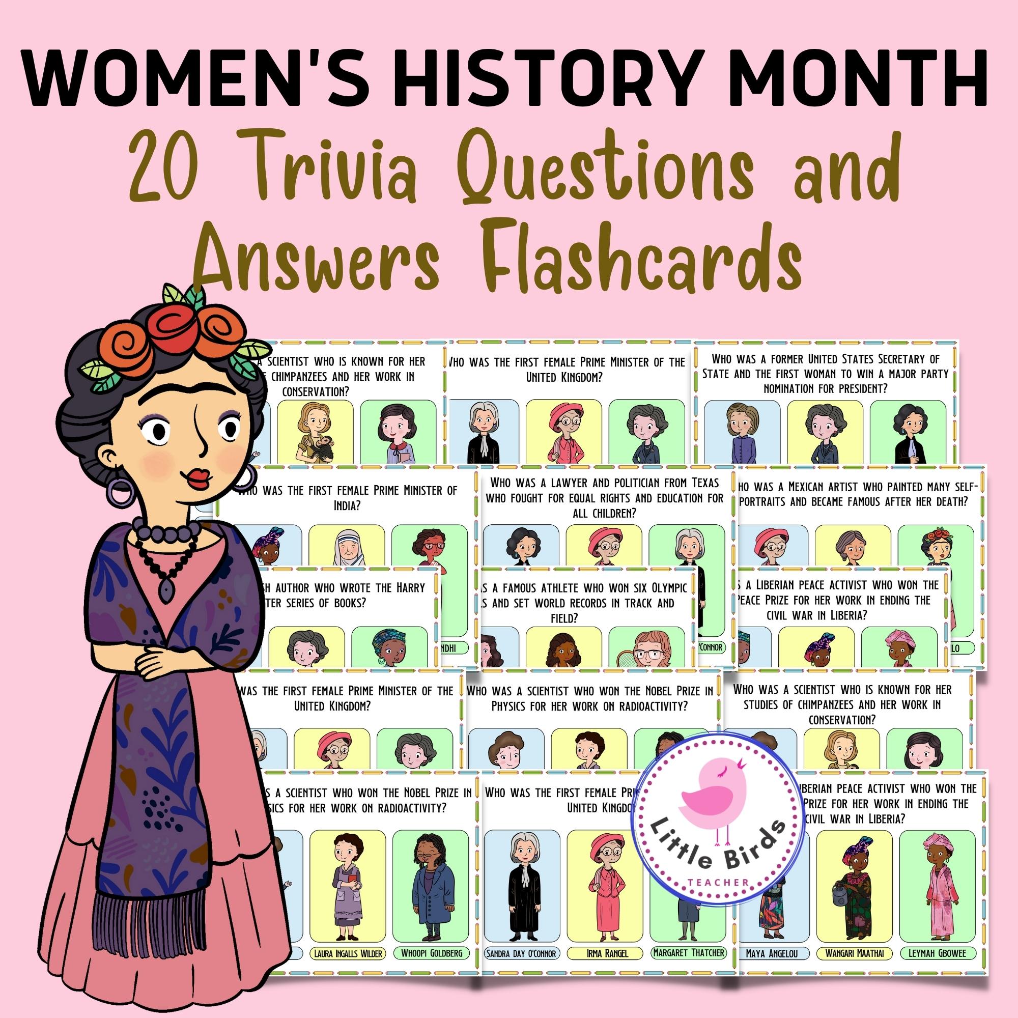 Womens History Month Trivia Questions And Answers Flashcards Womens History Month Trivia Questions And Answers Flashcards